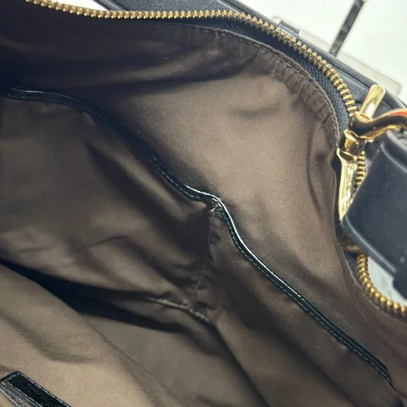 Cole Haan Elegant Black Patent Hobo Leather Women's Bag CH8402 - Picture 9 of 15